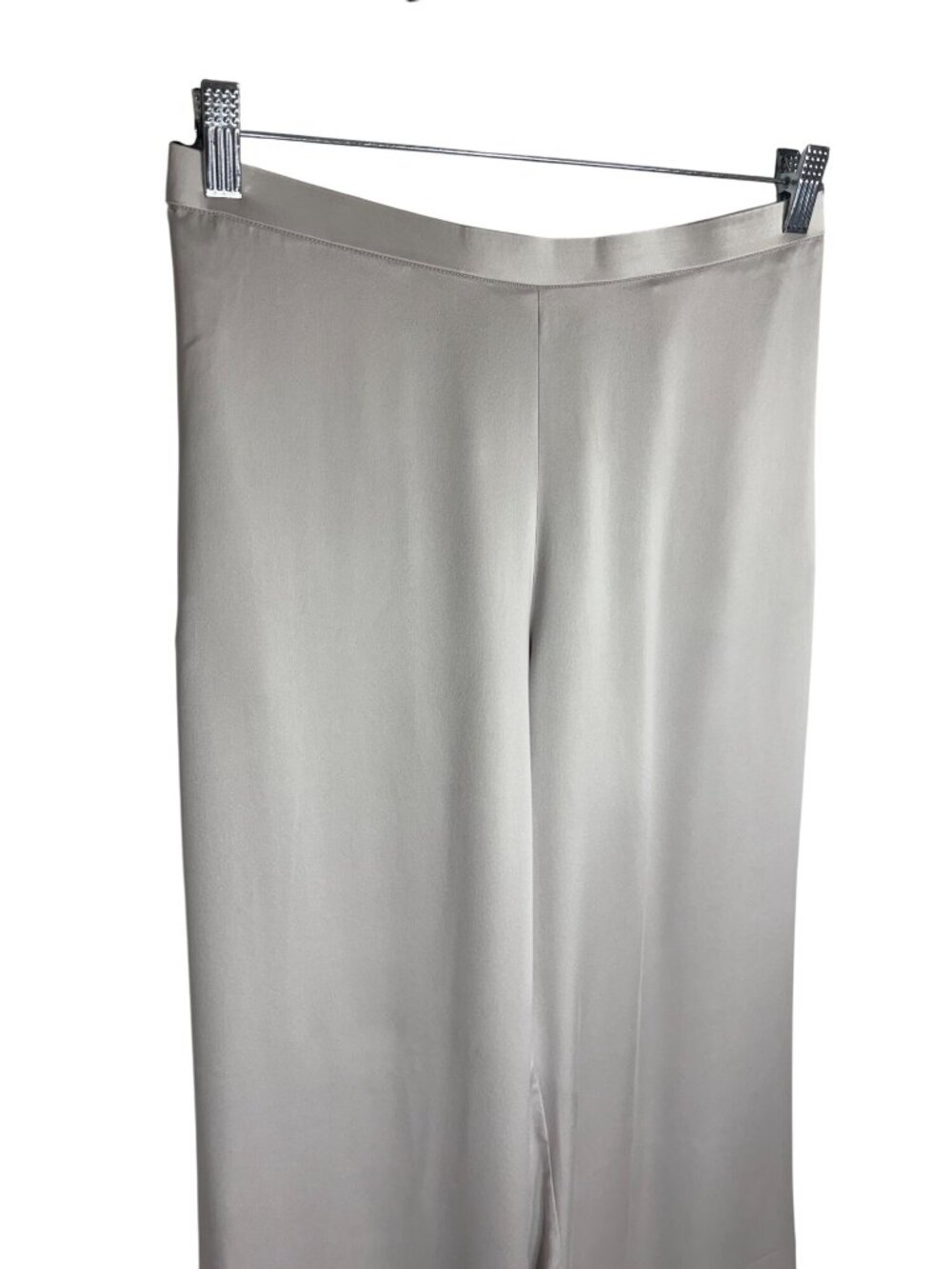 Lunya High Waist Washable Silk Pajama Pants Light Grey-sz Large - Picture 3 of 9